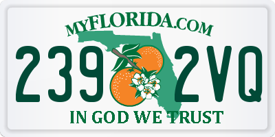 FL license plate 2392VQ