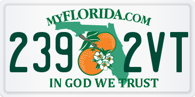 FL license plate 2392VT