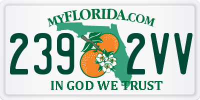 FL license plate 2392VV