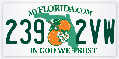 FL license plate 2392VW