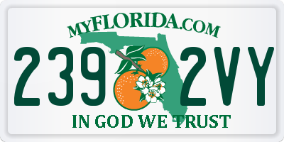 FL license plate 2392VY