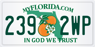 FL license plate 2392WP