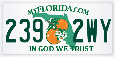 FL license plate 2392WY