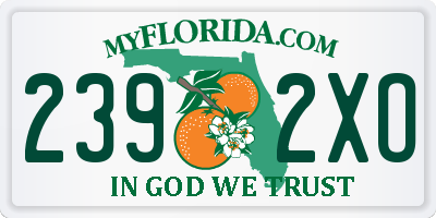 FL license plate 2392XO