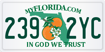 FL license plate 2392YC
