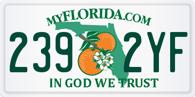 FL license plate 2392YF