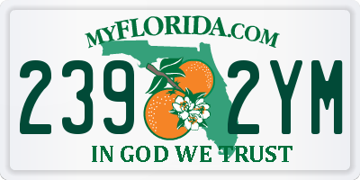 FL license plate 2392YM