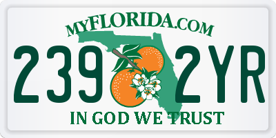 FL license plate 2392YR
