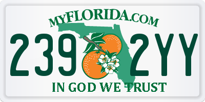 FL license plate 2392YY