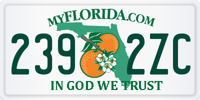 FL license plate 2392ZC