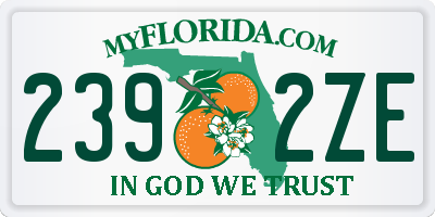 FL license plate 2392ZE