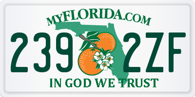 FL license plate 2392ZF