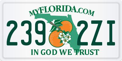 FL license plate 2392ZI