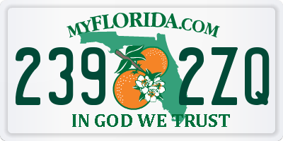 FL license plate 2392ZQ