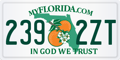 FL license plate 2392ZT