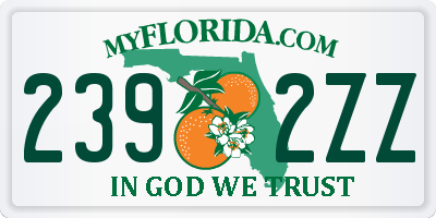 FL license plate 2392ZZ