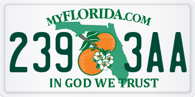 FL license plate 2393AA