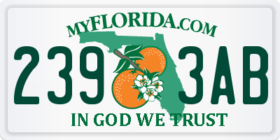 FL license plate 2393AB