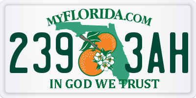 FL license plate 2393AH