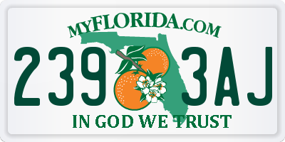 FL license plate 2393AJ