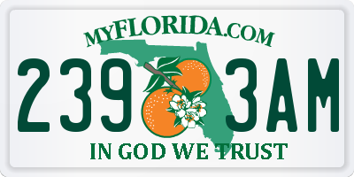 FL license plate 2393AM