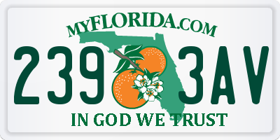 FL license plate 2393AV
