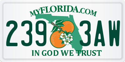 FL license plate 2393AW