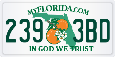 FL license plate 2393BD
