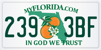 FL license plate 2393BF
