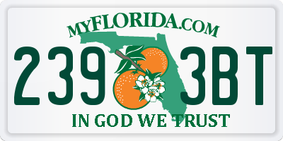 FL license plate 2393BT