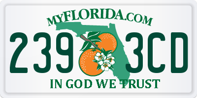 FL license plate 2393CD