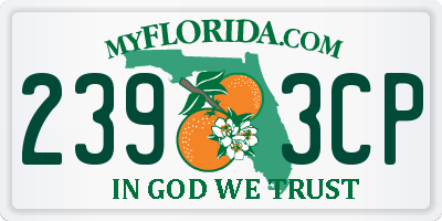 FL license plate 2393CP