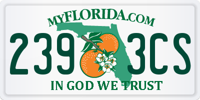 FL license plate 2393CS