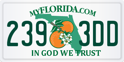 FL license plate 2393DD