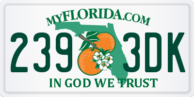 FL license plate 2393DK