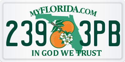 FL license plate 2393PB