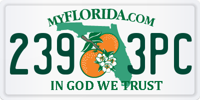 FL license plate 2393PC