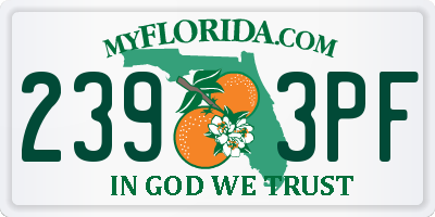 FL license plate 2393PF