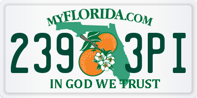 FL license plate 2393PI