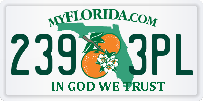 FL license plate 2393PL