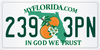 FL license plate 2393PN