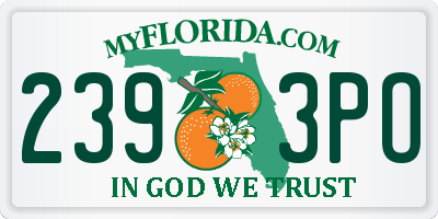 FL license plate 2393PO