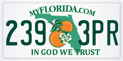 FL license plate 2393PR