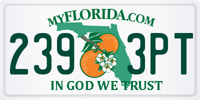 FL license plate 2393PT