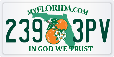 FL license plate 2393PV