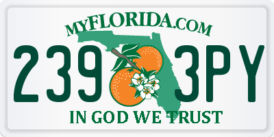 FL license plate 2393PY