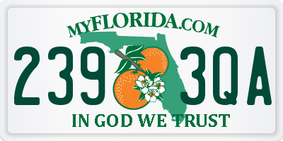 FL license plate 2393QA