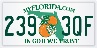 FL license plate 2393QF