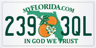 FL license plate 2393QL