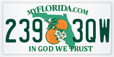 FL license plate 2393QW